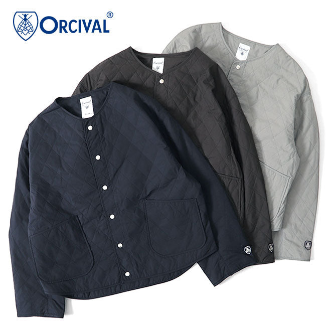 ORCIVAL オーシバル インサレーション カラーレス ショート キルトジャケット OR-A0217 MTY 中綿 ブルゾン レディース