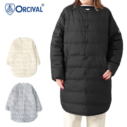 ORCIVAL オーシバル カラーレス キルティング ダウンコート OR-A0221 DPL 中綿 レディース