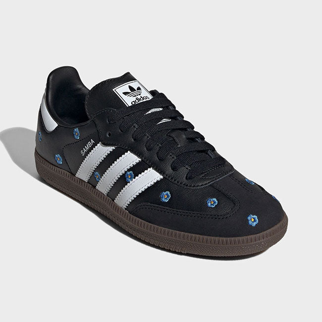 adidas アディダスオリジナルス SAMBA OG W フラワー刺繍 サンバ IF4397 黒 花柄 メンズ レディース