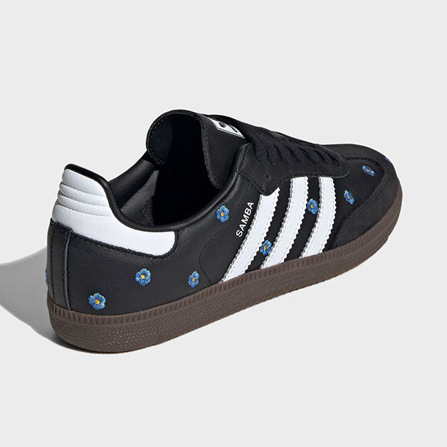 adidas アディダスオリジナルス SAMBA OG W フラワー刺繍 サンバ IF4397 黒 花柄 メンズ レディース