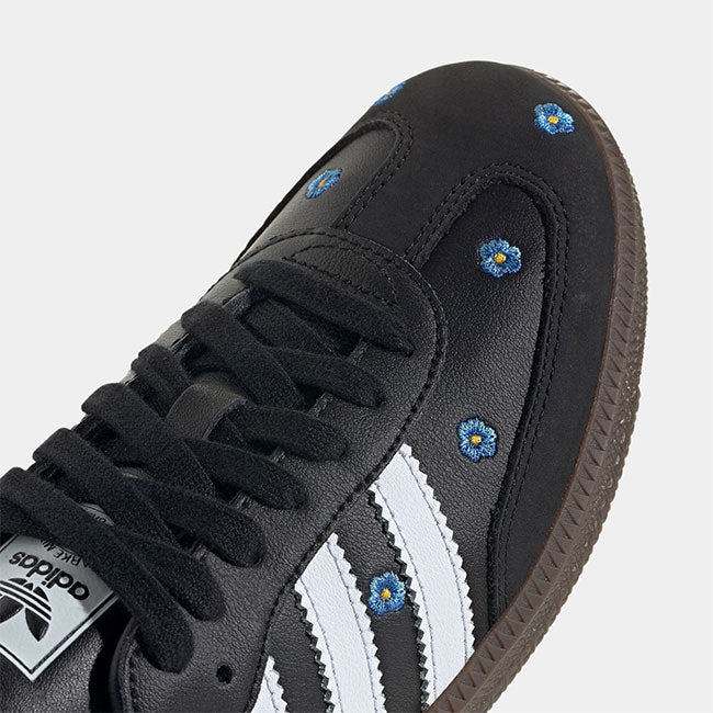 adidas アディダスオリジナルス SAMBA OG W フラワー刺繍 サンバ IF4397 黒 花柄 メンズ レディース