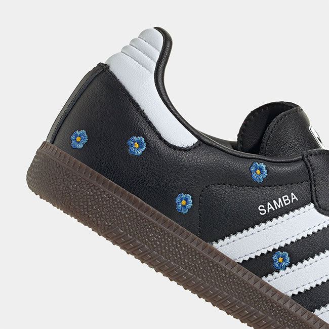 adidas アディダスオリジナルス SAMBA OG W フラワー刺繍 サンバ IF4397 黒 花柄 メンズ レディース