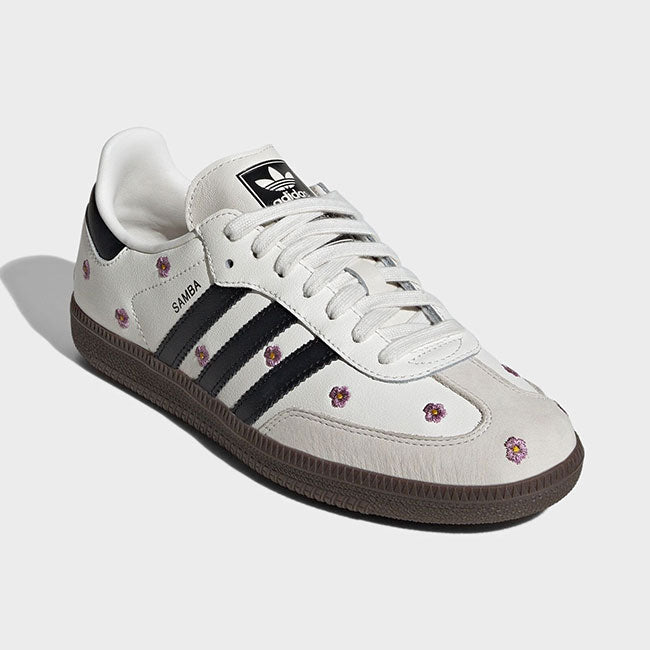adidas アディダスオリジナルス SAMBA OG W フラワー刺繍 サンバ IF4398 白 花柄 メンズ レディース