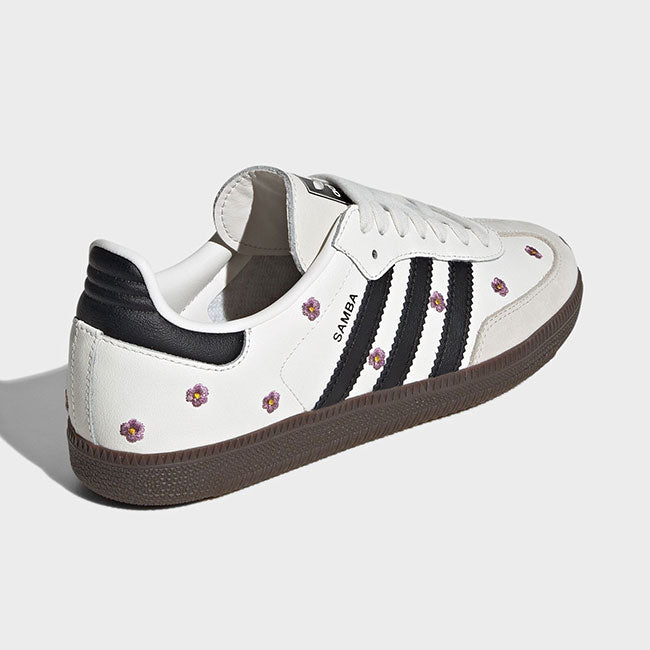 adidas アディダスオリジナルス SAMBA OG W フラワー刺繍 サンバ IF4398 白 花柄 メンズ レディース