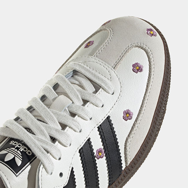 adidas アディダスオリジナルス SAMBA OG W フラワー刺繍 サンバ IF4398 白 花柄 メンズ レディース