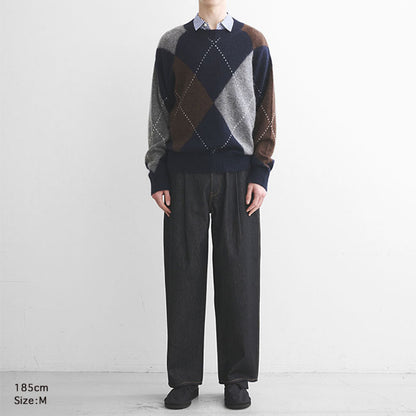 Traditional Weatherwear トラディショナルウェザーウェア UNIONSLACKS 102D DENIM ユニオンスラック ブラックデニム ワイドジーンズ メンズ
