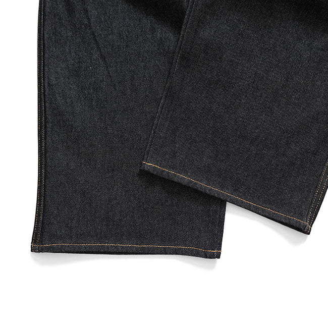 Traditional Weatherwear トラディショナルウェザーウェア UNIONSLACKS 102D DENIM ユニオンスラック ブラックデニム ワイドジーンズ メンズ