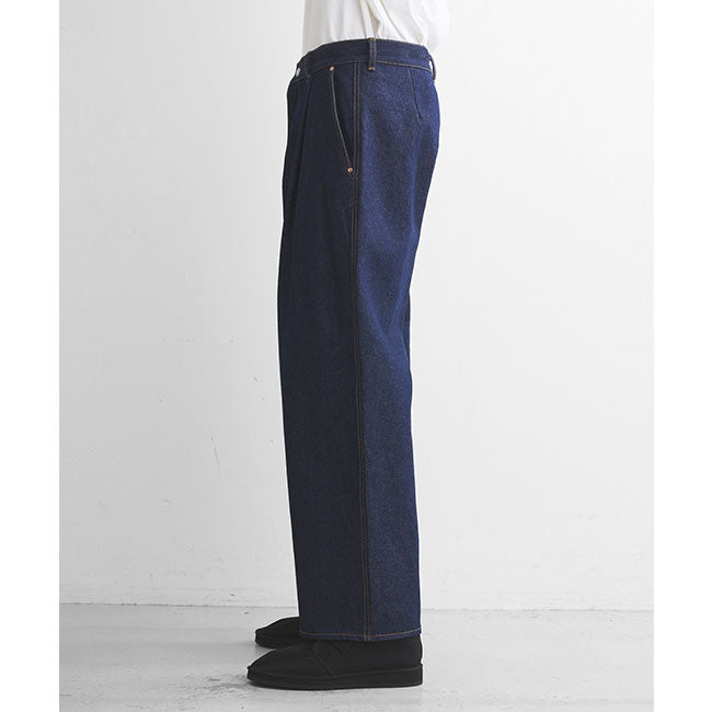 Traditional Weatherwear トラディショナルウェザーウェア UNIONSLACKS 102D DENIM ユニオンスラック インディゴデニム ワイドジーンズ メンズ