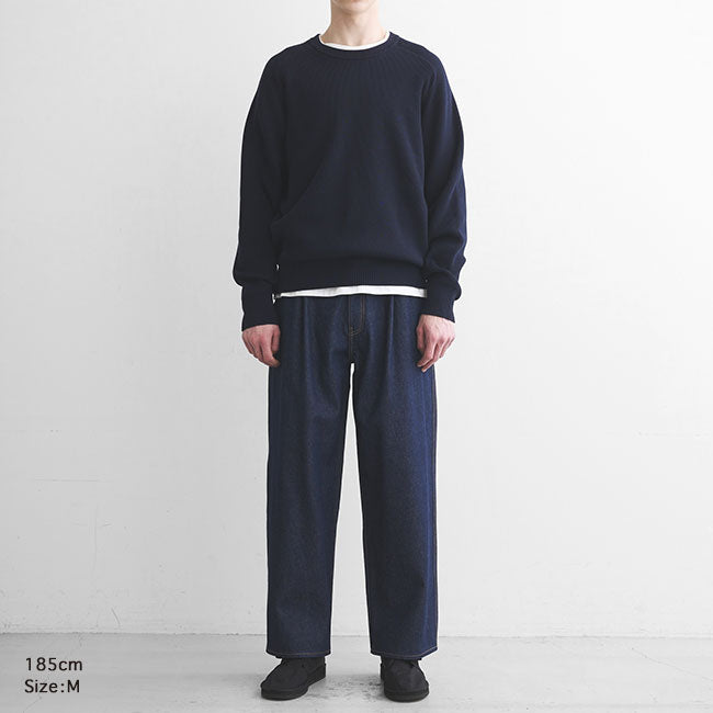 Traditional Weatherwear トラディショナルウェザーウェア UNIONSLACKS 102D DENIM ユニオンスラック インディゴデニム ワイドジーンズ メンズ
