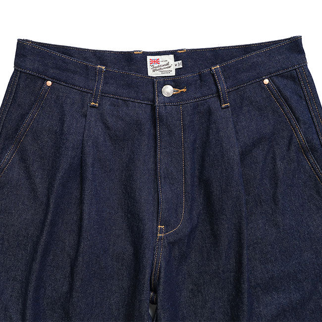Traditional Weatherwear トラディショナルウェザーウェア UNIONSLACKS 102D DENIM ユニオンスラック インディゴデニム ワイドジーンズ メンズ