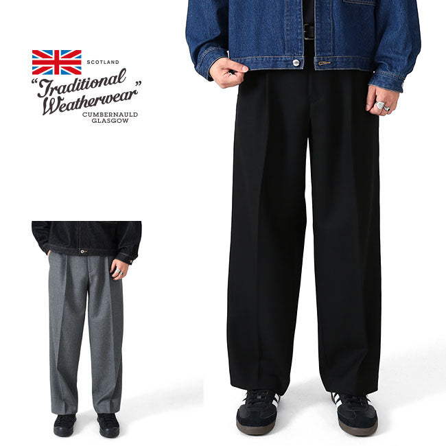 Traditional Weatherwear トラディショナルウェザーウェア UNIONSLACKS 102 ユニオンスラック ウールギャバジン ワイドスラックス メンズ