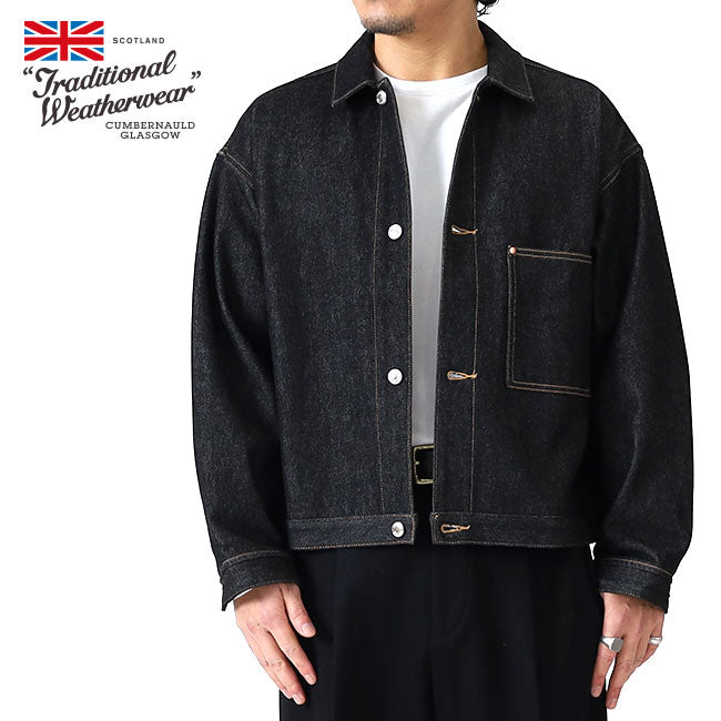 Traditional Weatherwear トラディショナルウェザーウェア WORK JACKET 001D ワーク ブラックデニムジャケット Gジャン メンズ