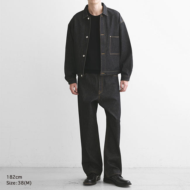 Traditional Weatherwear トラディショナルウェザーウェア WORK JACKET 001D ワーク ブラックデニムジャケット Gジャン メンズ