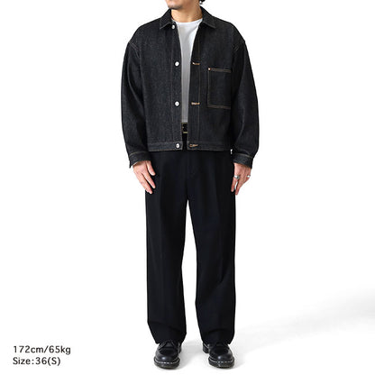 Traditional Weatherwear トラディショナルウェザーウェア WORK JACKET 001D ワーク ブラックデニムジャケット Gジャン メンズ