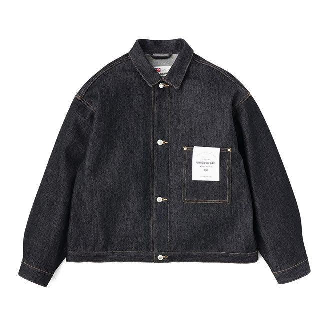 Traditional Weatherwear トラディショナルウェザーウェア WORK JACKET 001D ワーク ブラックデニムジャケット Gジャン メンズ
