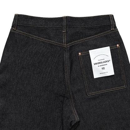 Traditional Weatherwear トラディショナルウェザーウェア UNIONSLACKS 105D DENIM ユニオンスラック ブラックデニム テーパードジーンズ メンズ