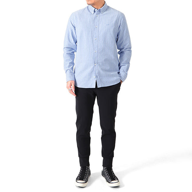 DENHAM デンハム ボタンダウン ストライプ オックスフォードシャツ RICH REG SHIRT 長袖シャツ メンズ