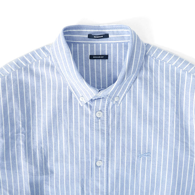 DENHAM デンハム ボタンダウン ストライプ オックスフォードシャツ RICH REG SHIRT 長袖シャツ メンズ