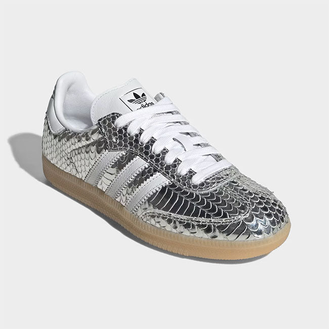 adidas originals アディダス オリジナルス メタリック スネークスキン SAMBA OG W サンバ IH9016 ヘビ柄 シルバー 銀 レディース