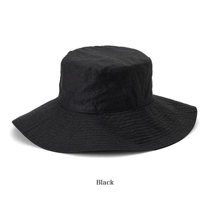 KIJIMA TAKAYUKI LINEN RAYON WIDE BRIM BUCKET HAT W-251357