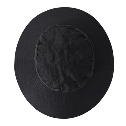 KIJIMA TAKAYUKI LINEN RAYON WIDE BRIM BUCKET HAT W-251357