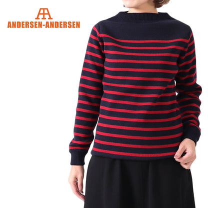 ANDERSEN-ANDERSEN アンデルセン アンデルセン マリンボーダー クルーネック セーター AD-019