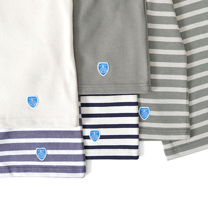 ORCIVAL オーシバル コットンロード ワイドシルエット モックネック Tシャツ B631 長袖Tシャツ ボーダー レディース