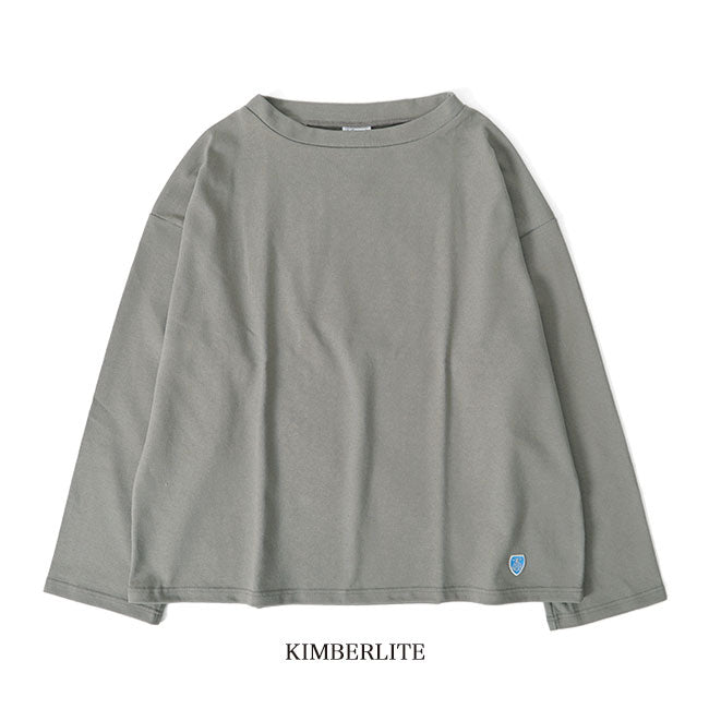 ORCIVAL オーシバル コットンロード ワイドシルエット モックネック Tシャツ B631 長袖Tシャツ ボーダー レディース