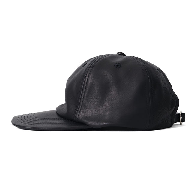KIJIMA TAKAYUKI SHEEPSKIN LEATHER 6PANEL CAP 242809