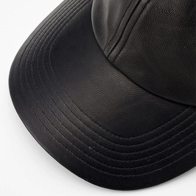 KIJIMA TAKAYUKI SHEEPSKIN LEATHER 6PANEL CAP 242809