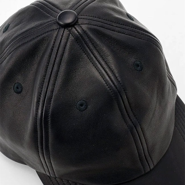 KIJIMA TAKAYUKI SHEEPSKIN LEATHER 6PANEL CAP 242809