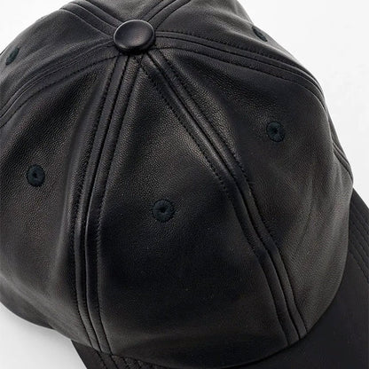 KIJIMA TAKAYUKI SHEEPSKIN LEATHER 6PANEL CAP 242809