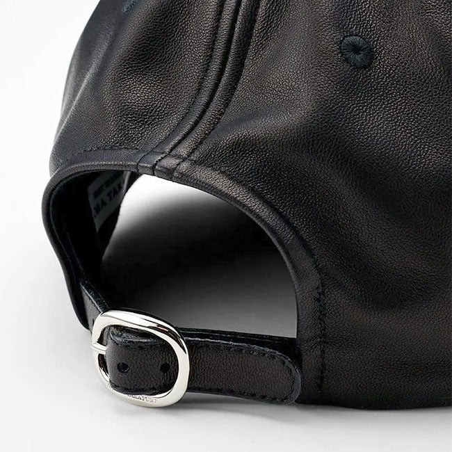 KIJIMA TAKAYUKI SHEEPSKIN LEATHER 6PANEL CAP 242809