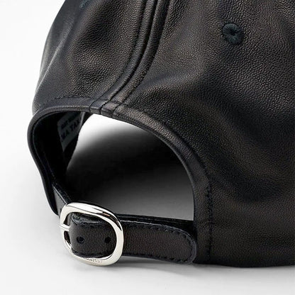 KIJIMA TAKAYUKI SHEEPSKIN LEATHER 6PANEL CAP 242809