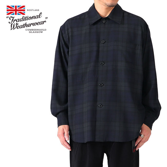 Traditional Weatherwear トラディショナルウェザーウェア チェック ワークシャツ G242OSFSH0308TL ブラックウォッチ メンズ