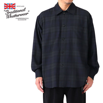 Traditional Weatherwear トラディショナルウェザーウェア チェック ワークシャツ G242OSFSH0308TL ブラックウォッチ メンズ