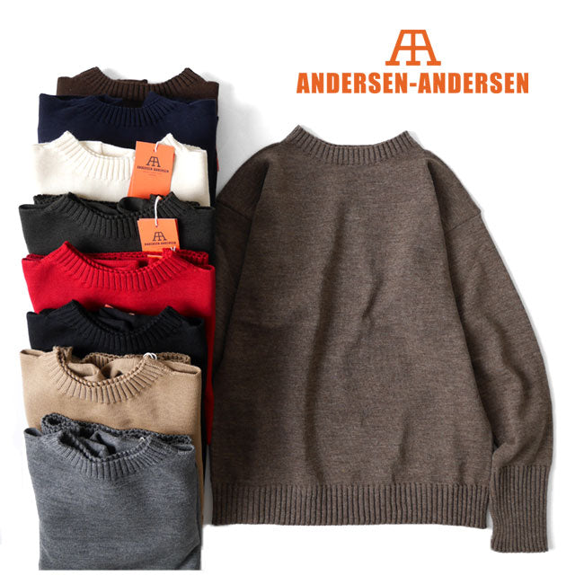 ANDERSEN-ANDERSEN アンデルセンアンデルセン 7ゲージ シーマン クルーネック セーター SEAMAN CREWNECK 7GG (メンズ レディース)