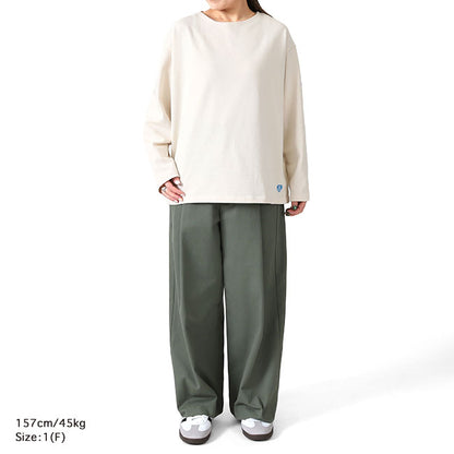 ORCIVAL オーシバル コットンロード ワイド ボートネック フレンチバスクシャツ B249 ロンT 長袖Tシャツ レディース