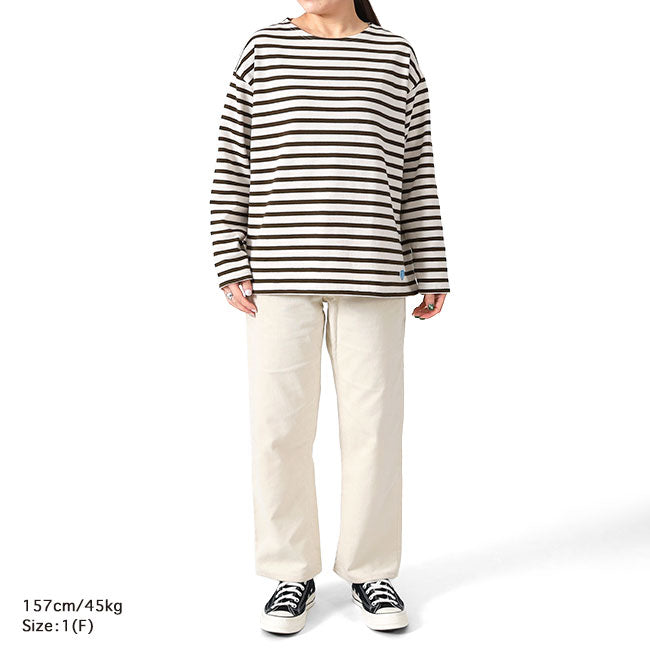 ORCIVAL オーシバル コットンロード ワイド ボートネック フレンチバスクシャツ B249 ロンT 長袖Tシャツ レディース