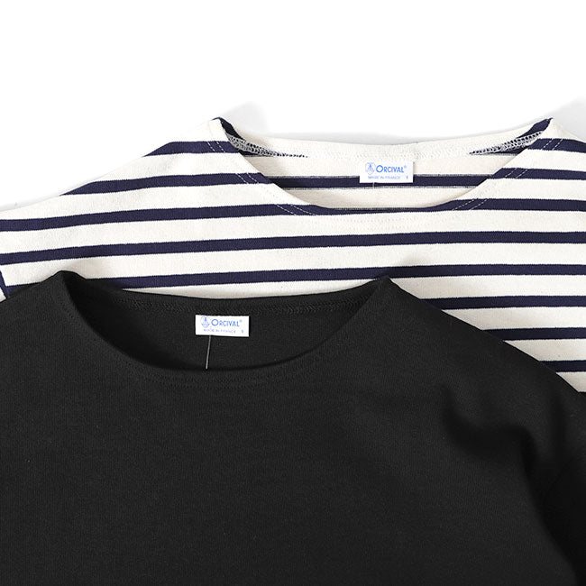 ORCIVAL オーシバル コットンロード ワイド ボートネック フレンチバスクシャツ B249 ロンT 長袖Tシャツ レディース