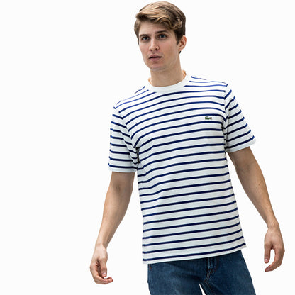 LACOSTE ラコステ ヘビー鹿子 ボーダーTシャツ TH218E コットンピケ (メンズ)