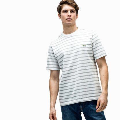 LACOSTE ラコステ ヘビー鹿子 ボーダーTシャツ TH218E コットンピケ (メンズ)