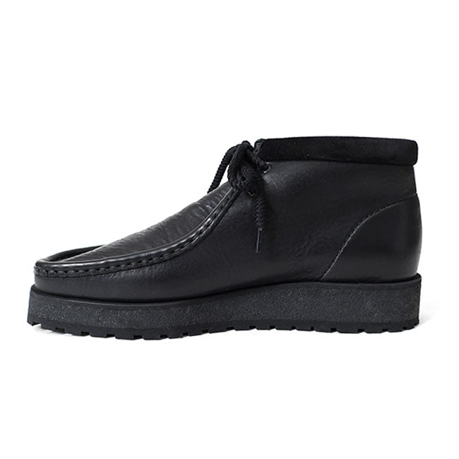 CLARKS クラークス Wallabee Scout ワラビー スカウト レザー モカシンブーツ 26177753 黒 メンズ