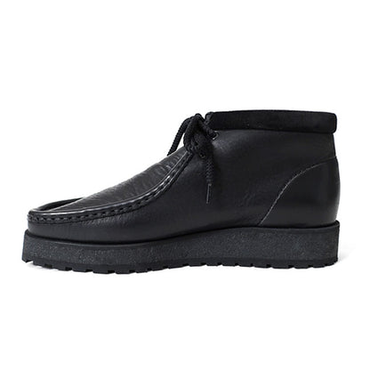 CLARKS クラークス Wallabee Scout ワラビー スカウト レザー モカシンブーツ 26177753 黒 メンズ