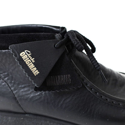 CLARKS クラークス Wallabee Scout ワラビー スカウト レザー モカシンブーツ 26177753 黒 メンズ