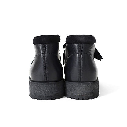 CLARKS クラークス Wallabee Scout ワラビー スカウト レザー モカシンブーツ 26177753 黒 メンズ