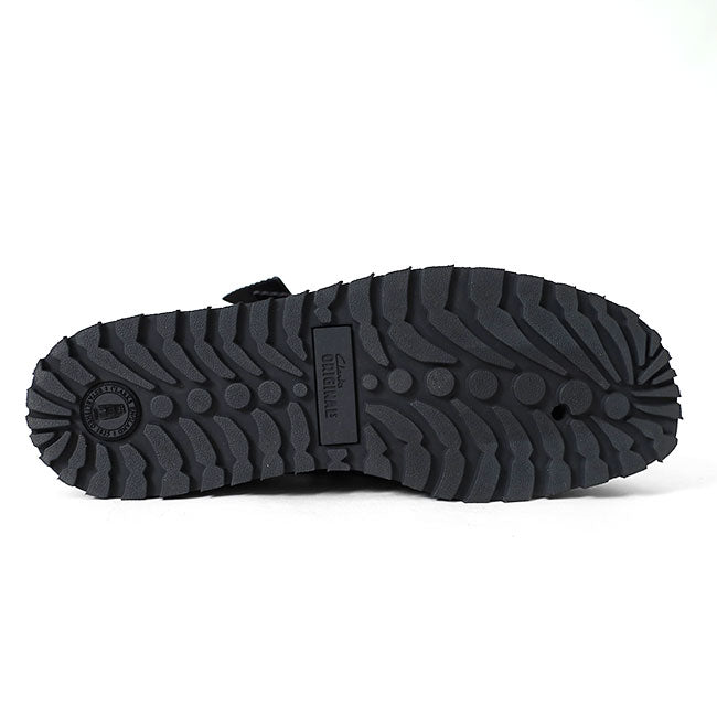 CLARKS クラークス Wallabee Scout ワラビー スカウト レザー モカシンブーツ 26177753 黒 メンズ