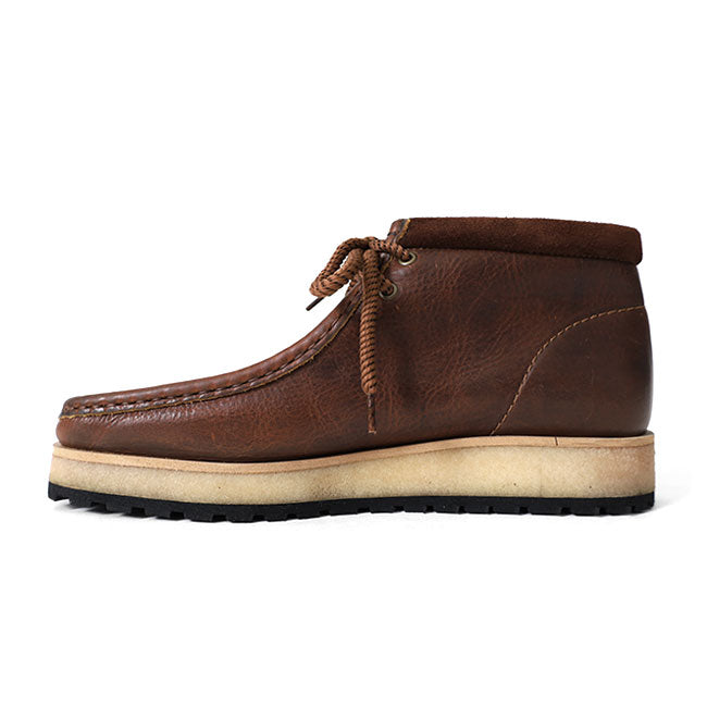 CLARKS クラークス Wallabee Scout ワラビー スカウト レザー モカシンブーツ 26178204 茶 メンズ