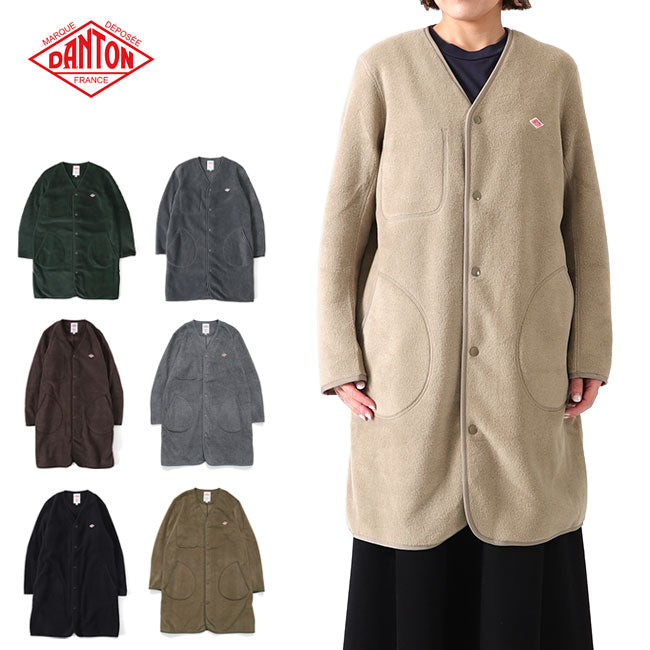 DANTON ダントン フリース ロングカーディガン JD-8992 フリースコート (レディース)