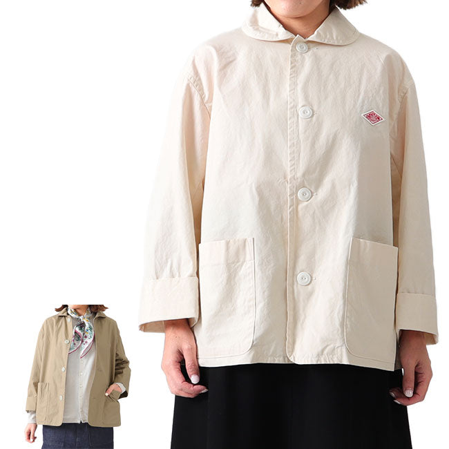 DANTON ダントン ダウンプルーフ 丸襟 ワークジャケット JD-8036 DUK (レディース)